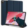 DUX DUCIS Domo borító hellyel Apple Pencil és alvás funkció - iPad Pro 12,9" (2018-2022) - sötétkék