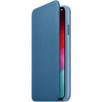 Eredeti Apple Folio bőr tok iPhone XS Max - kékes-szürke