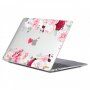 ENKAY fényes transzparens tok mintával - MacBook Pro 13" (A2251 / A2289 / A2338) - rózsaszín bazsarózsa