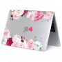 ENKAY fényes transzparens tok mintával - MacBook Pro 13" (A2251 / A2289 / A2338) - rózsaszín bazsarózsa
