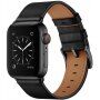 Elegáns valódi bőrszíj - Apple Watch 42mm / 41mm / 40mm / 38mm - fekete