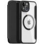 DUX DUCIS Skin X flip cover tok MagSafe -vel - iPhone 14 Plus - fekete