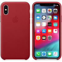 Eredeti Apple bőr tok iPhone XS - piros