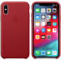 Eredeti Apple bőr tok iPhone XS - piros