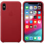 Eredeti Apple bőr tok iPhone XS - piros