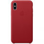 Eredeti Apple bőr tok iPhone XS - piros