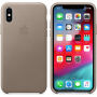 Eredeti Apple bőr tok iPhone XS - füstös