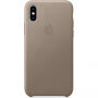 Eredeti Apple bőr tok iPhone XS - füstös