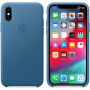 Eredeti Apple bőr tok iPhone XS - kékes-szürke