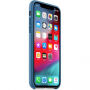 Eredeti Apple bőr tok iPhone XS - kékes-szürke