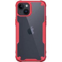 Transzparens tok megerősített sarkakkal - iPhone 14 - piros