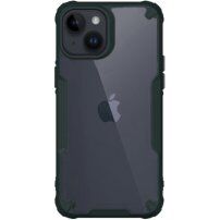 Transzparens tok megerősített sarkakkal - iPhone 14 - sötétzöld