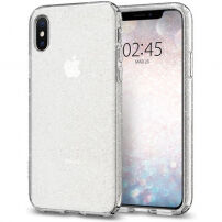 Spigen Liquid Crystal Glitter tok iPhone XS / X - átlátszó