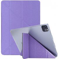 Selyem borító alvás funkcióval és origami állvánnyal - iPad Pro 12,9" (2018-2022) - lila