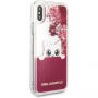 Karl Lagerfeld Peek and Boo Liquid Glitter tok iPhone X - piros