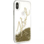 Karl Lagerfeld Karl Signature Liquid Glitter tok iPhone X - arany