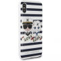 Karl Lagerfeld Sailor Stripes tok iPhone X - fekete