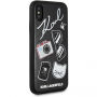 Karl Lagerfeld Pins tok iPhone X - fekete
