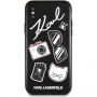 Karl Lagerfeld Pins tok iPhone X - fekete