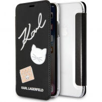 Karl Lagerfeld Pins Book tok iPhone X - fekete