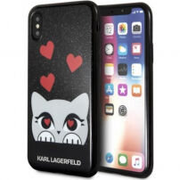 Karl Lagerfeld Original faceplate tok iPhone X - fekete