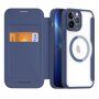 DUX DUCIS Skin X flip cover tok MagSafe -vel - iPhone 13 Pro Max - sötétkék