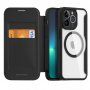 DUX DUCIS Skin X flip cover tok MagSafe -vel - iPhone 13 Pro - fekete