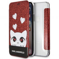Karl Lagerfeld Valentines Choupette Book tok iPhone X - piros