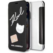Karl Lagerfeld Pins Book tok iPhone SE (2020/2022) / 8 / 7 - fekete