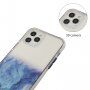 Tartós karcálló márvány mintás tok - iPhone 14 Pro Max - világoskék