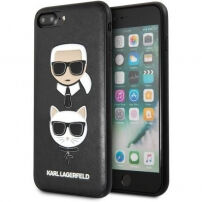 Karl Lagerfeld Karl and Choupette tok iPhone 7 Plus / 8 Plus - fekete
