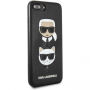 Karl Lagerfeld Karl and Choupette tok iPhone 7 Plus / 8 Plus - fekete