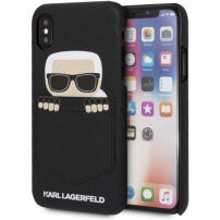 Karl Lagerfeld Sneaky Karl tok iPhone X - fekete