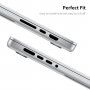 ENKAY 7in1 szilikon port porvédő - MacBook Air 13" / Air 15" / Pro 14" / Pro 16" - fekete