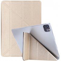 Selyem borító alvás funkcióval és origami állvánnyal - iPad Pro 12,9" (2018-2022) - arany