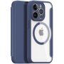 DUX DUCIS Skin X flip cover tok MagSafe -vel - iPhone 13 Pro - sötétkék