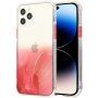Tartós karcálló márvány mintás tok - iPhone 14 Pro Max - piros