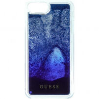Guess Liquid Glitter tok iPhone SE (2020/2022) / 8 / 7 - sötétkék