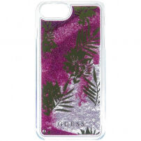 Guess Liquid Glitter tok iPhone SE (2020/2022) / 8 / 7 - rózsaszín pálmafával