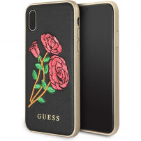 Guess Flower Desire tok iPhone X - fekete