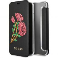 Guess Flower Desire Book tok iPhone X - fekete