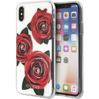 Guess Flower Desire tok iPhone X - átlátszó