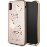 Guess Studs and Sparkle tok iPhone X - rózsaszín-arany