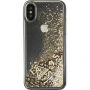 Guess Liquid Glitter tok iPhone X - arany