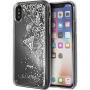 Guess Liquid Glitter tok iPhone X - ezüst