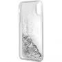 Guess Liquid Glitter tok iPhone X - ezüst