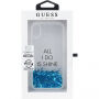Guess Liquid Glitter hátsó tok iPhone X - kék