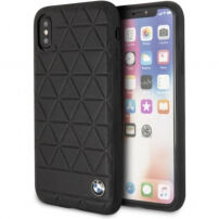 BMW Hexagon Hard bőr tok iPhone X - fekete