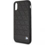 BMW Hexagon Hard bőr tok iPhone X - fekete