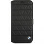 BMW Hexagon Book bőr tok iPhone X - fekete